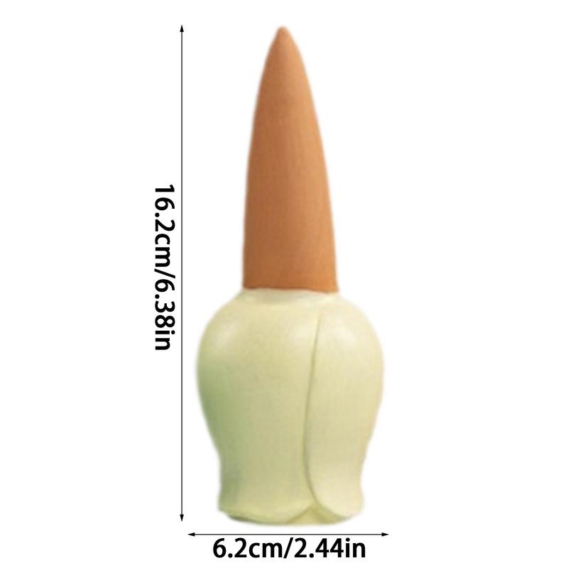 Terracotta Watering Spikes 4X Decorative Flower-Shaped Natural Plant Waterer Devices Auto-Water Irrigation System Automatic