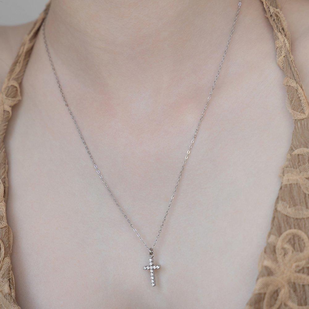 Bijou Cross Pendant Necklace Nz2493 Surgical Steel