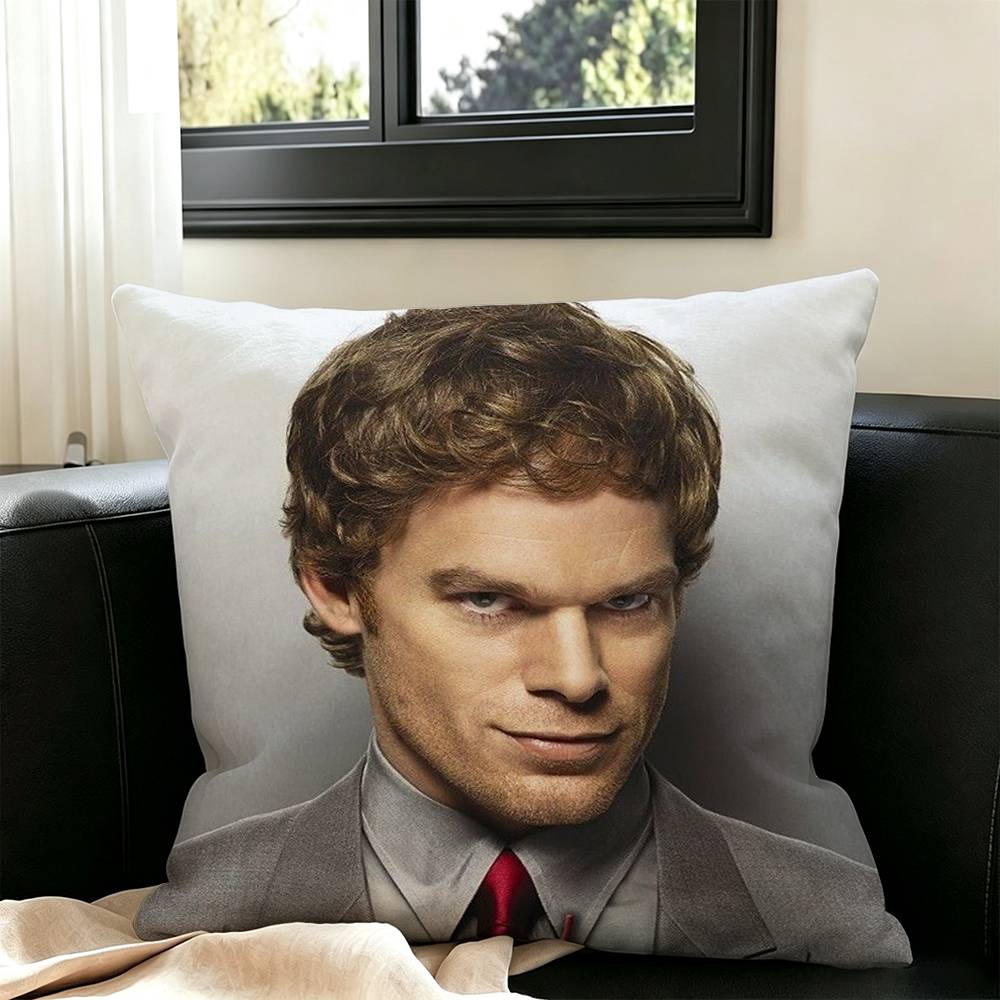 Classic Dexter  Pillow Case Square Double-Sided Sofa Cushion Cover Bedroom Bedside Pillow