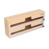 Plastic Wrap Dispenser Natural Bamboo Food Grade Easy Operation Durable Aluminum Foil Dispenser
