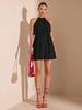 New Women's Irregular Backless Lace-up Dress with Solid Color and Sexy Cake Skirt