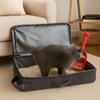 Large Capacity Foldable Cat Litter Box Oxford Cloth Mobile Cat Toilet Portable Pet Toilet  Home Use