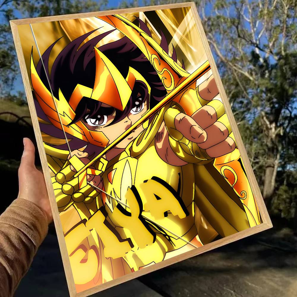 Anime S-Saint Seiya Poster Waterproof Wall Art Sticker For Bar Living Room Vintage Room Decor High Quality Print Gift