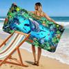3D Ocean Animal Print Beach Towel, Large Soft Quick Dry Towel for Beach Camping Swimming