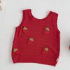 New Summer 0-5Yrs Baby Girls Clothing Sleeveless Knitted Hollow Vest Jeans Children Clothes Korean Style Kids Clothes Set