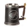 Ritter Edelstahlkelch Retro Bierkrug Whiskeybecher Kreatives geprägtes Harzornament Personalisierter Becher
