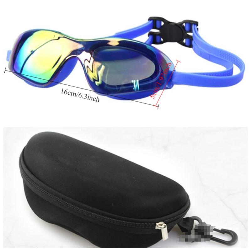 Adult Mid-frame High-definition Waterproof Anti-fog Swimming Goggles for Men and Women, Made of Silicone