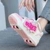 Boy/girls Sneakers with Wheels Four -wheel Sports Boots Wheel Skate Can Remove Student Skate Shoes