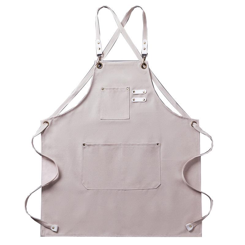 Thickened Canvas All-Cotton Apron for Cooking, Gardening, and Nail Art
