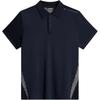 Logo Ribbed Button Short Sleeve Polo Shirt Men Polo Shirts Navy-Blue GMKW14023-6855