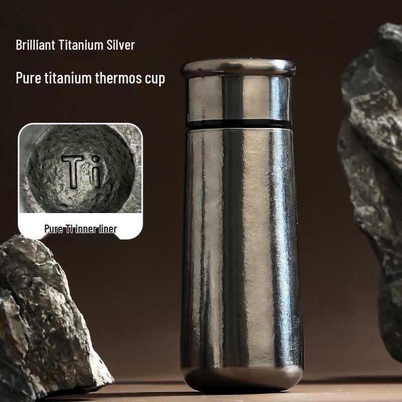 Colorful Ice Flower Pocket-Sized Double-Layer Titanium Travel Cup