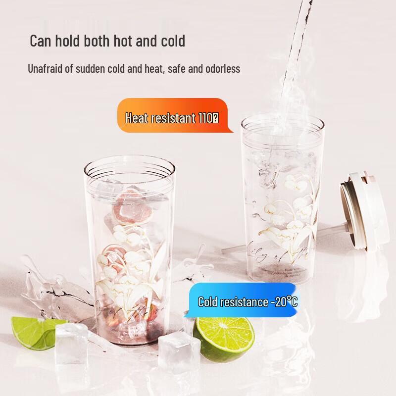 Gemi Lily of the Valley Tritan Dual-Drink Portable Bottle