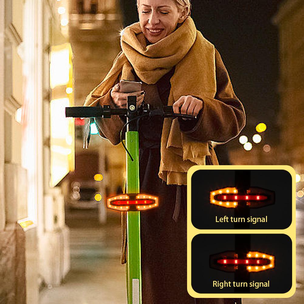 Turn Signal Rear Lamp Rechargable with Remote Control Waterproof E-Scooter Safety Warning Tail Light LED for M365 Pro 2 MI 4