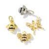2 PCs Brass Insect Charms Multicolor 3D Clear Cubic Zirconia Cubic Zirconia Pendants For DIY Necklace Bracelet Jewelry Making