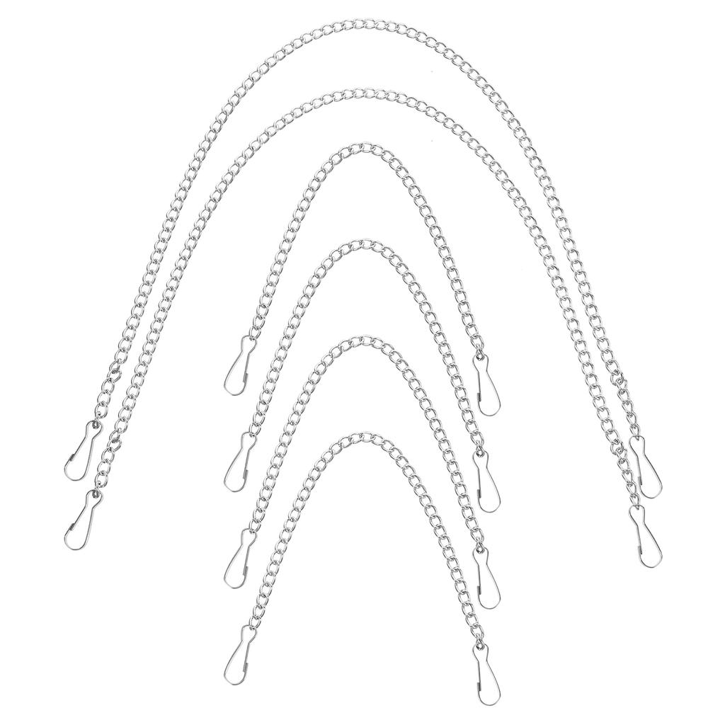 6Pcs Silver Iron Chains Chain Plant Hangers Hanging Chains With Hooks nament Hook Picture Chain Metal Chains Hardware