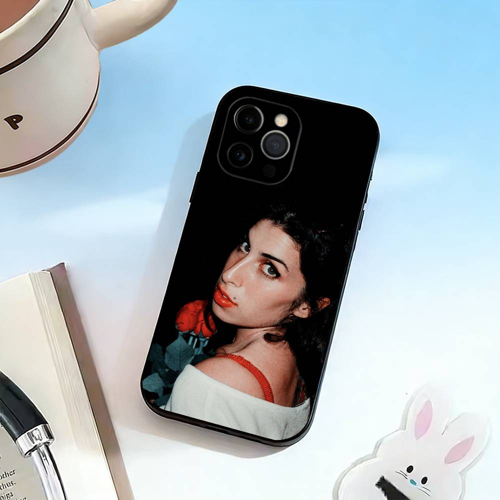 Y2K A-Amy Winehouse Phone Case Silicone Soft For IPhone 17 16 15 14 13 12 11 X XR Plus Pro Max Plus