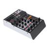 Sound Mixer USB MP3 Bluetooth Computer Input 4 Channel 48V Phantom Power Stereo DJ Mixer for Computer Recording Karaoke