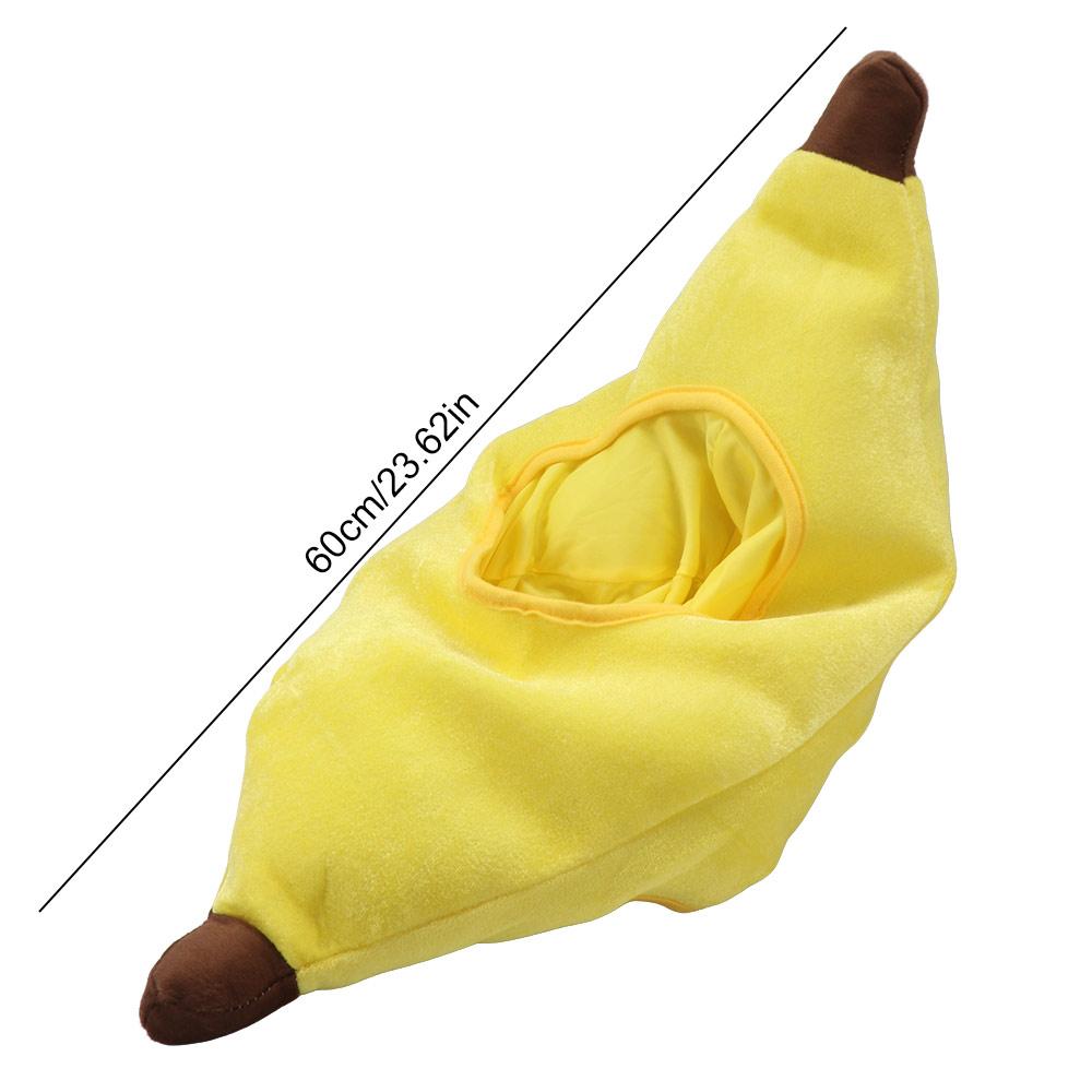 Cappello a Banana Giallo Carino Copricapo Creativo a Forma di Testa di Banana Regalo Cappello di Frutta Peluche Carnevali
