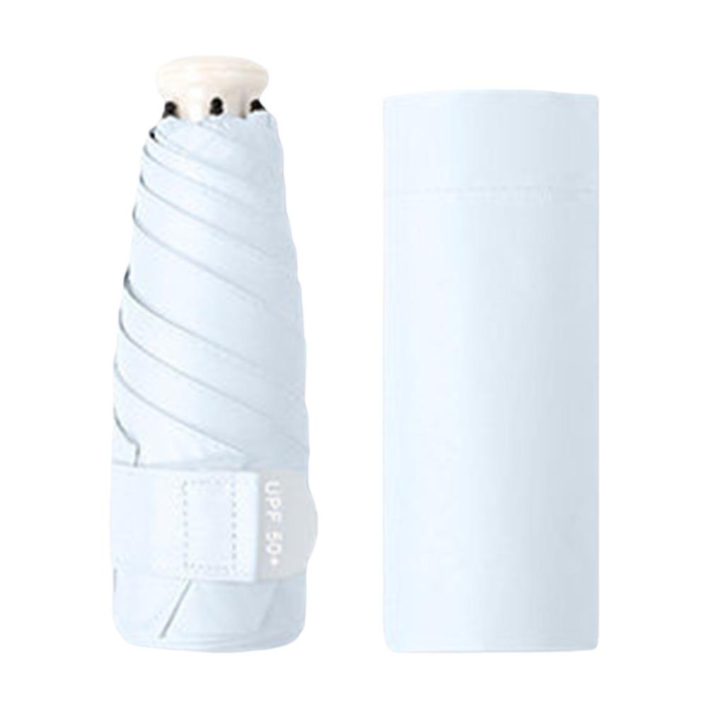 

Waterproof Portable Rain Umbrella 5 Folding Folding Mini Sun Umbrella Summer Season синий