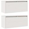 Wall Cabinets 2 Pcs White 80x30x35 Cm Solid Pine Wood