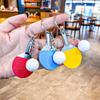 Creative Sports-themed Keychain For Table Tennis Fans Made Of Colorful Metal