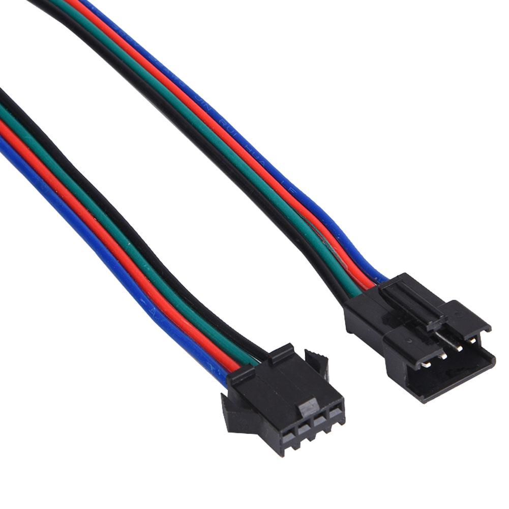 50 par Złącze kablowe męskie i żeńskie 4-pinowe rdzeń z cynowanej miedzi do taśmy LED 10 cm długości