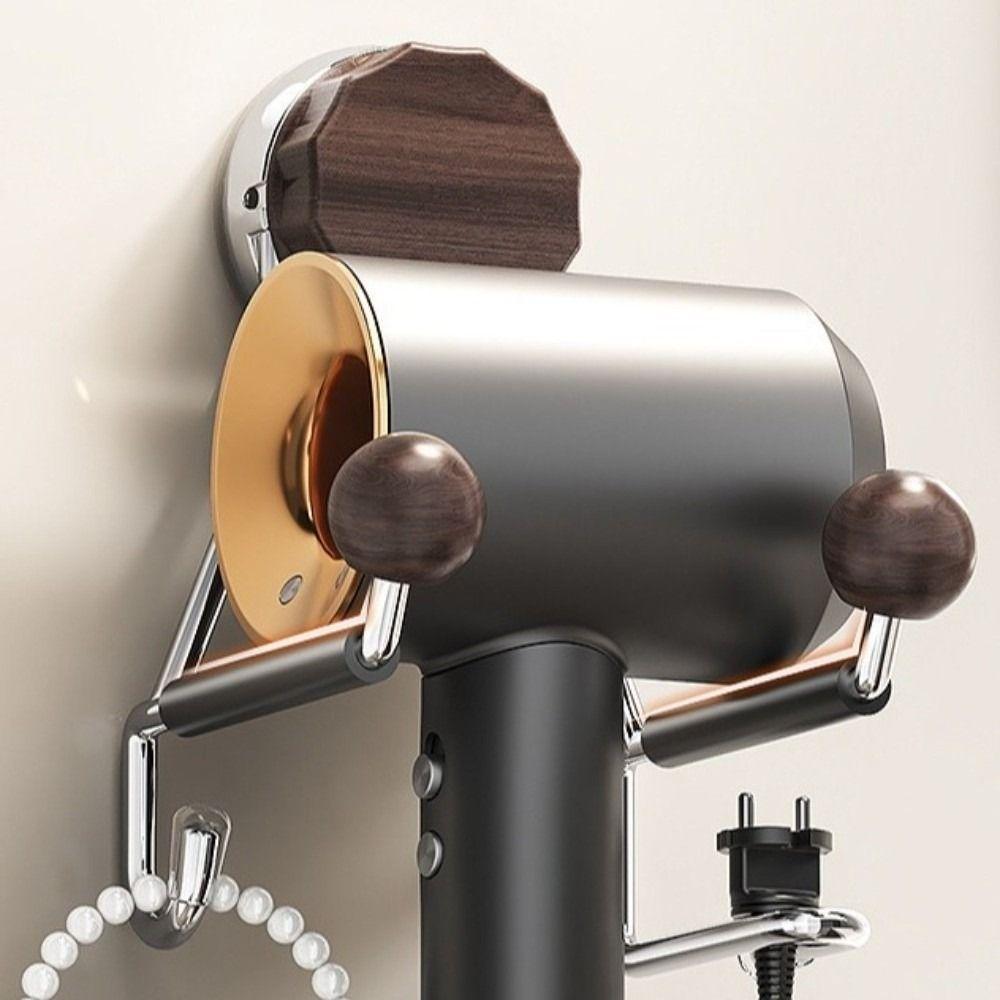 Suction Cup Style Hair Dryer Rack Space Saving Hair Dryer Holder  Bathroom Storage