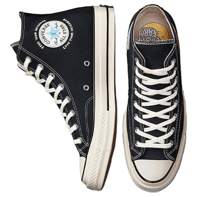 Sky High Farm Workwear X Converse Chuck 70 Comfortable Everyday Abrasion Resistant High Top Espadrilles Unisex Black