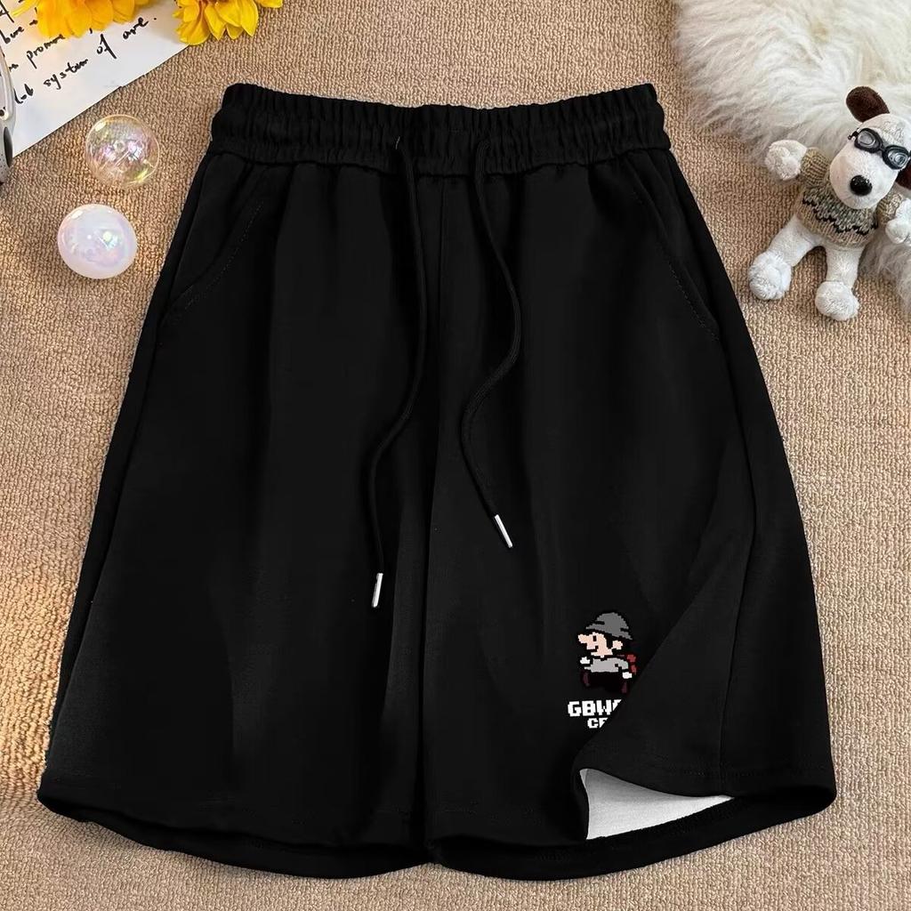 Printed Casual Shorts Men's Summer Thin Straight-leg Couple's Five-point Pants Loose Basketball Sports Mid-sports Pants