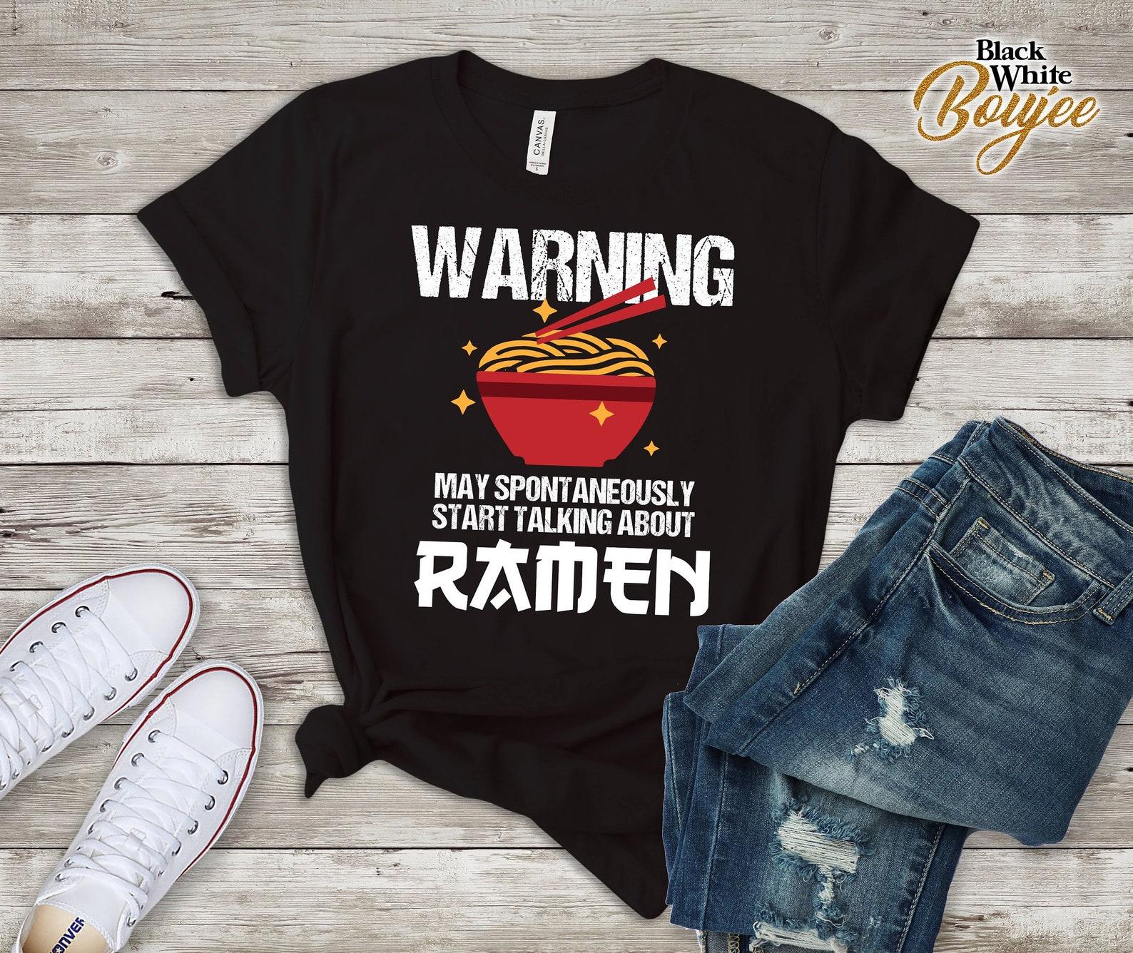 Funny Kawaii Anime Cat -Shirt Ramen Noodle Lover Gifts 4XL