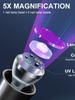uv flashlight 365nm USB Rechargeable ultraviolet flashlight Cat moss fungus detection lamp black mirror fluorescent UV light