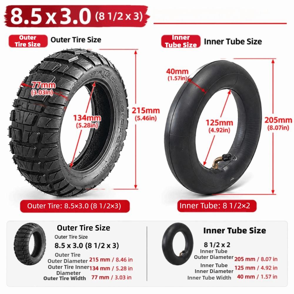 8.5 X 3.0 (8 1/2 X 3) Electric Scooter Tyre Pneumatic Wheel Tire  Scooter Repair and Maintenance