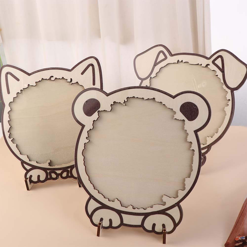 Dog Cat Wooden Puzzle Animal Puzzle Unique Irregular Puzzle Cat-shaped Jigsaw Children's Toy