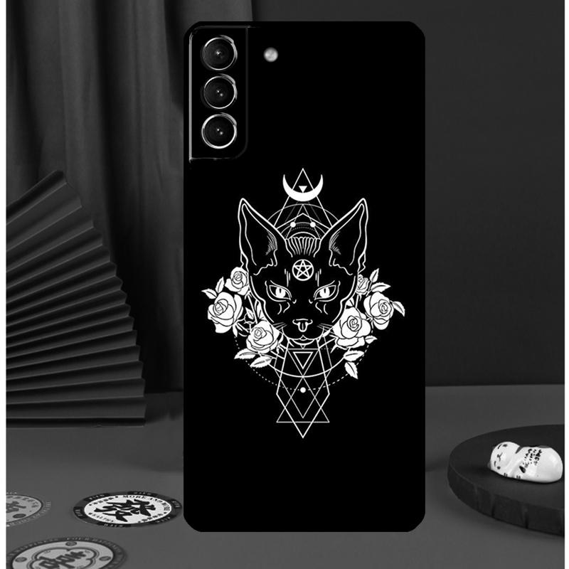 

Witchcraft Witch Cat Phone Case For Samsung Galaxy S24 Ultra S9 S10 S20 FE S21 S22 S23 Plus S25 Ultra Back Cover Galaxy S23 Plus