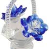 Small Flower Basket Crystal Ornament Beautiful Car Ornaments  TV Shelf