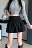 Cotton Blended High Waist Cake Skirt With Ruffle Details For Autumn Winter Fashion