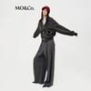 MO&Co. Women's Cotton Curved Leg Casual Joggers