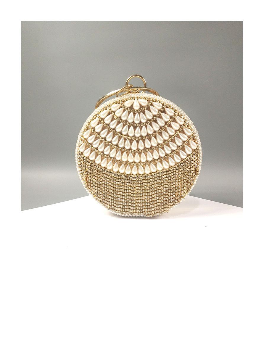 

Сумка с жемчугом для сада Маленькая фея, женская сумка для частной собственности, сумка для свадебного ужина, полная ромбовидная ручная косая сумка золотой