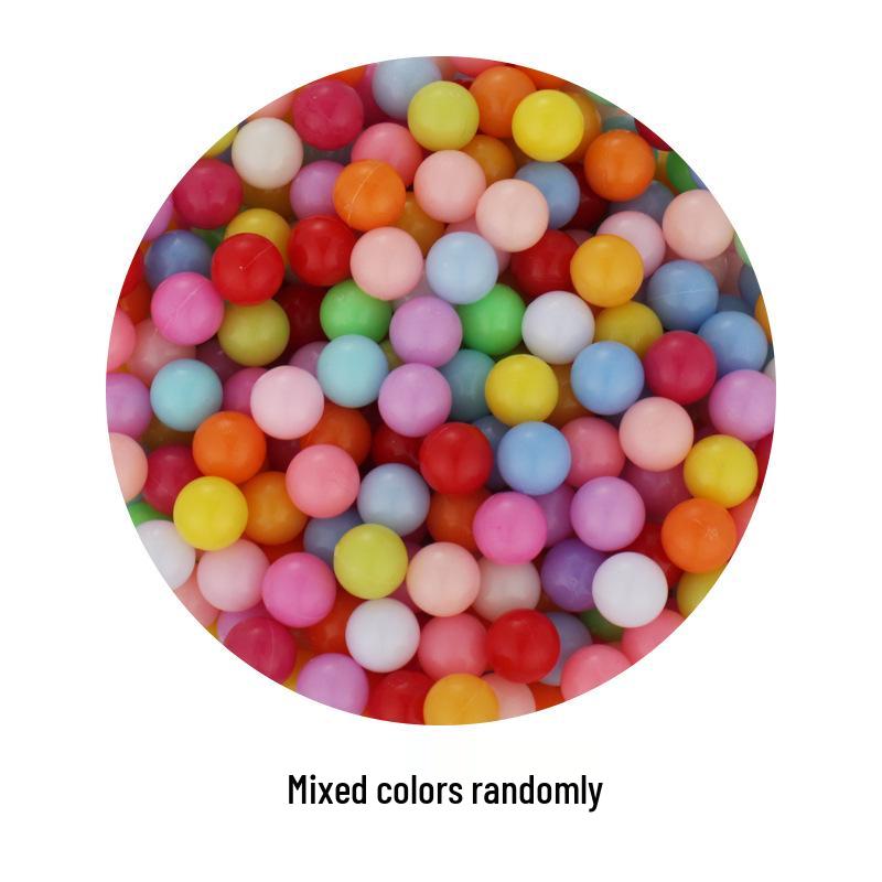Şeker Rengi Plastik Boncuklar: Çocuk DIY Takıları, El Sanatları ve Oyuncak Tabanca Mermileri İçin Deliksiz Yuvarlak Zıplayan Toplar.