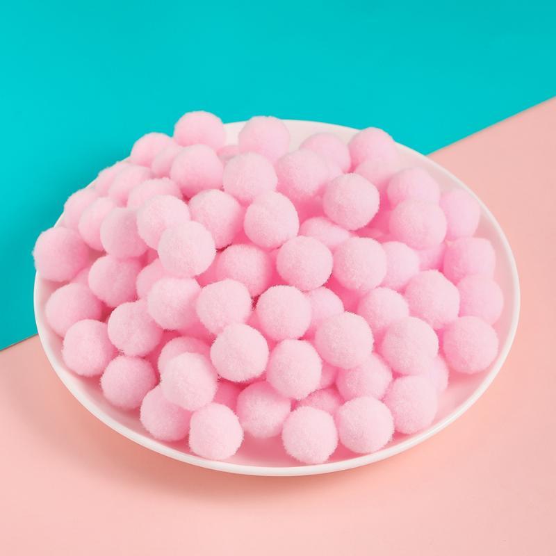 50Pcs/Pack Multicolored Polyester Wool Pom Poms Balls Diy Handmade Jewelry Accessories