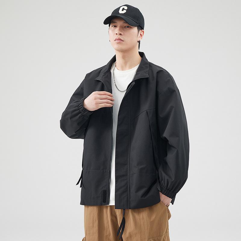 Męska modna kurtka casual ze stójką na wiosnę/jesień 2024