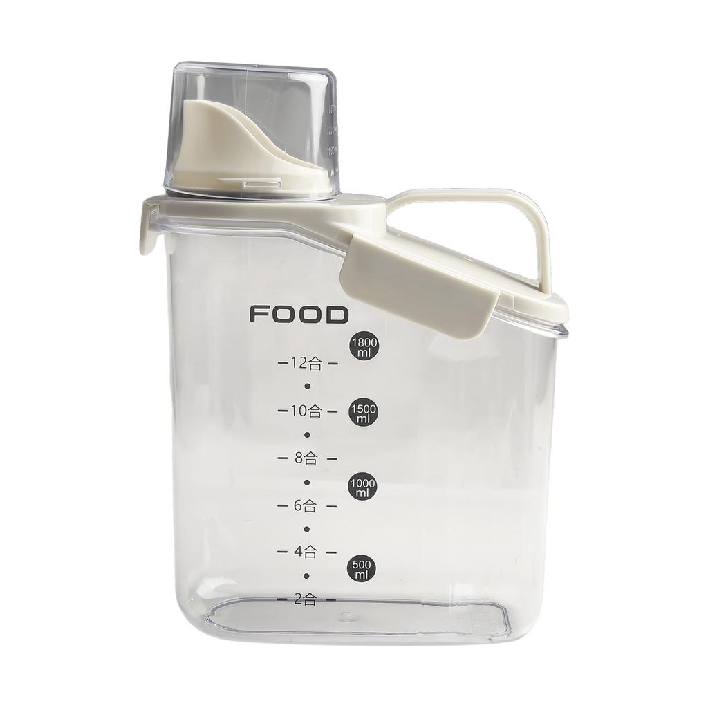 Containers Dispenser 1pcs 2000ml And Bulk Carry Handle Containers Dog Feeding Bin Double Sealed Moisture-Proof