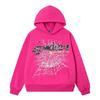 Young Thug Inspired Foam Letter 555555 Hoodie Couple Pink Sweatshirt