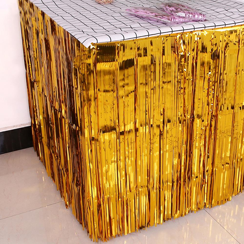 Rain Curtain Fringe Table Skirt for Party or Dining Table Decoration