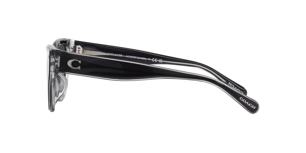 Sunglasses HC8370F CH660 GRAY GRADIENT Lens 56 [Coach] BLACK/TRANSPARENT Frame/GREY