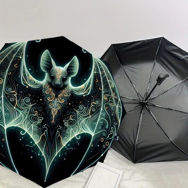 1pc Ethereal Bat Artwork Umbrella with Plastic Handle,Suitable for All Seasons Home Travel Outdoor UmbrellaDD1067