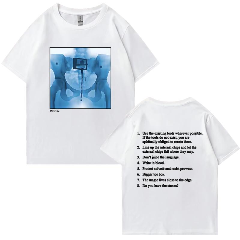 Fashion 2025 Virgin Album Double Sided Print Tee shirt Lorde Singer Graphic short sleeve Men Women t-shirts 100% Cotton Unisex