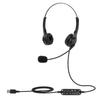 USB-kabelgebundenes Computerkopfhörer-Headset Freisprech-Binaural-Kopfhörer mit Mikrofon, Lautstärke- und Stummschalttaste für Büro-Callcenter