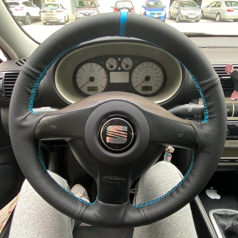 

Нескользящий чехол из искусственной кожи на руль автомобиля для Volkswagen VW Golf 4 Passat B5 Seat Leon Polo Car