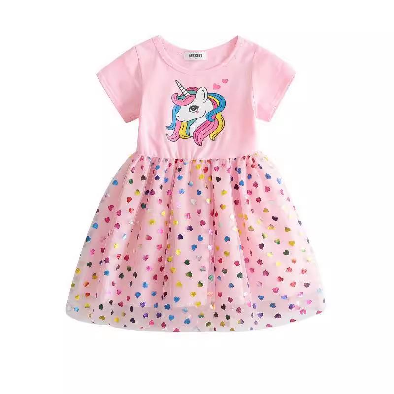 My Little Pony Unicorn Princess Tulle Dress - 2024 Summer Fashion for Girls